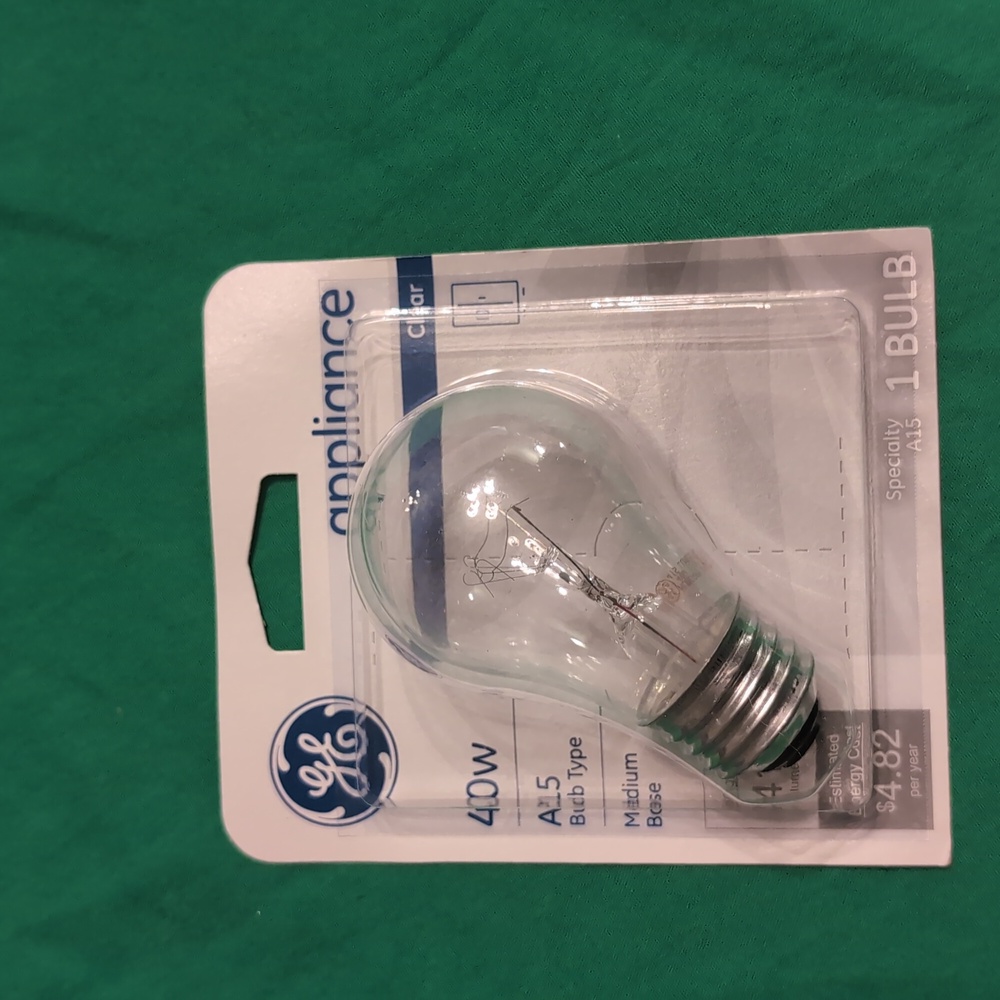 GE Appliance Bulb 40w A15 Medium Base New